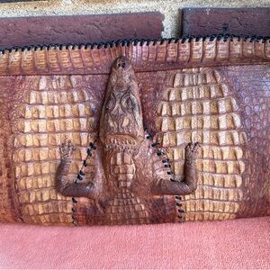 Vintage alligator leather bag